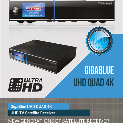 GigaBlue UHD Quad 4K + Single DVB-S2x... 